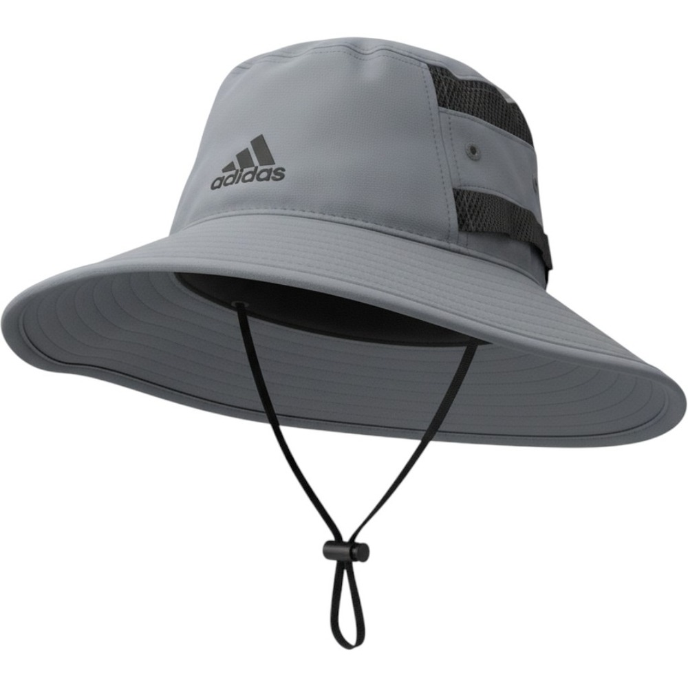 Adidas Boonie Hat Men OSFM Gray Aeroready Mesh Sun Bucket Hat